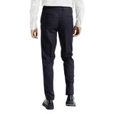 Spodnie garniturowe męskie slim fit – granatowe