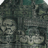 Koszula męska retro z krótkim rękawem we wzór paisley „Sopot” – zielona