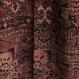 Brązowa koszula męska w stylu western paisley