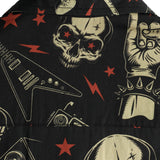 Czarna hawajska koszula męska w stylu punk rock