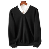 Elegancki sweter męski z dekoltem w serek