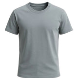 Żelaznoszary bawełniany T-shirt męski