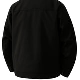 Lekka męska kurtka z tkaniny twill – czarna