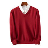 Elegancki sweter męski z dekoltem w serek