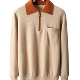 Sweter męski polo Castelle na zamek