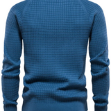 Sweter męski z fakturą siatki