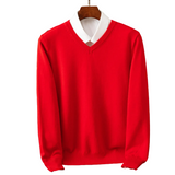 Elegancki sweter męski z dekoltem w serek