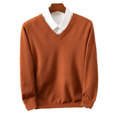 Elegancki sweter męski z dekoltem w serek