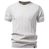 Prążkowany T-shirt męski