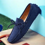 Letnie zamszowe mokasyny męskie casual
