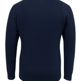 Sweter męski ze stójką na zamek – kobaltowy