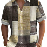 Elegancka koszula męska patchwork