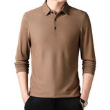 Elegancka koszulka polo męska z długim rękawem