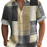 Elegancka koszula męska patchwork