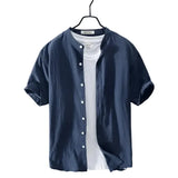 Letnia koszula męska z bawełny i lnu