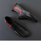 Skórzane buty męskie z zamkiem