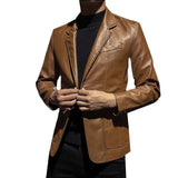 Męska kurtka skórzana business casual